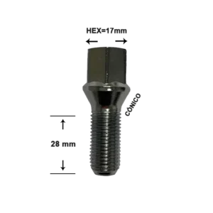 Tornillo Estampado – 12mm 1,25 | Hex 17mm | Largo 28mm