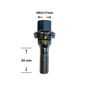 Tornillo Estampado Arandela Plana - 12mm 1,25 | Hex 17mm | Largo 24mm