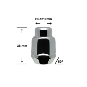 Tuerca Estampada – 1/2″ | Hex 19mm | Alto 36mm