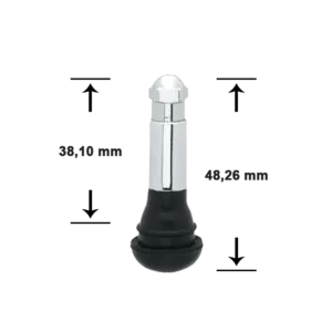 Válvula de Goma - TR414C | Largo Exterior 38,10mm | Agujero 11,50mm
